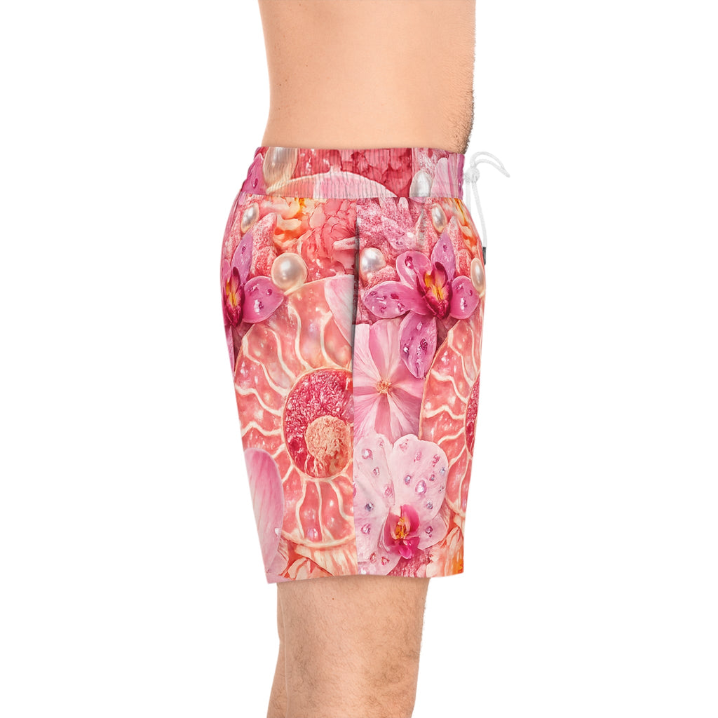 Floral Pink Multi Men’s Swim Trunks