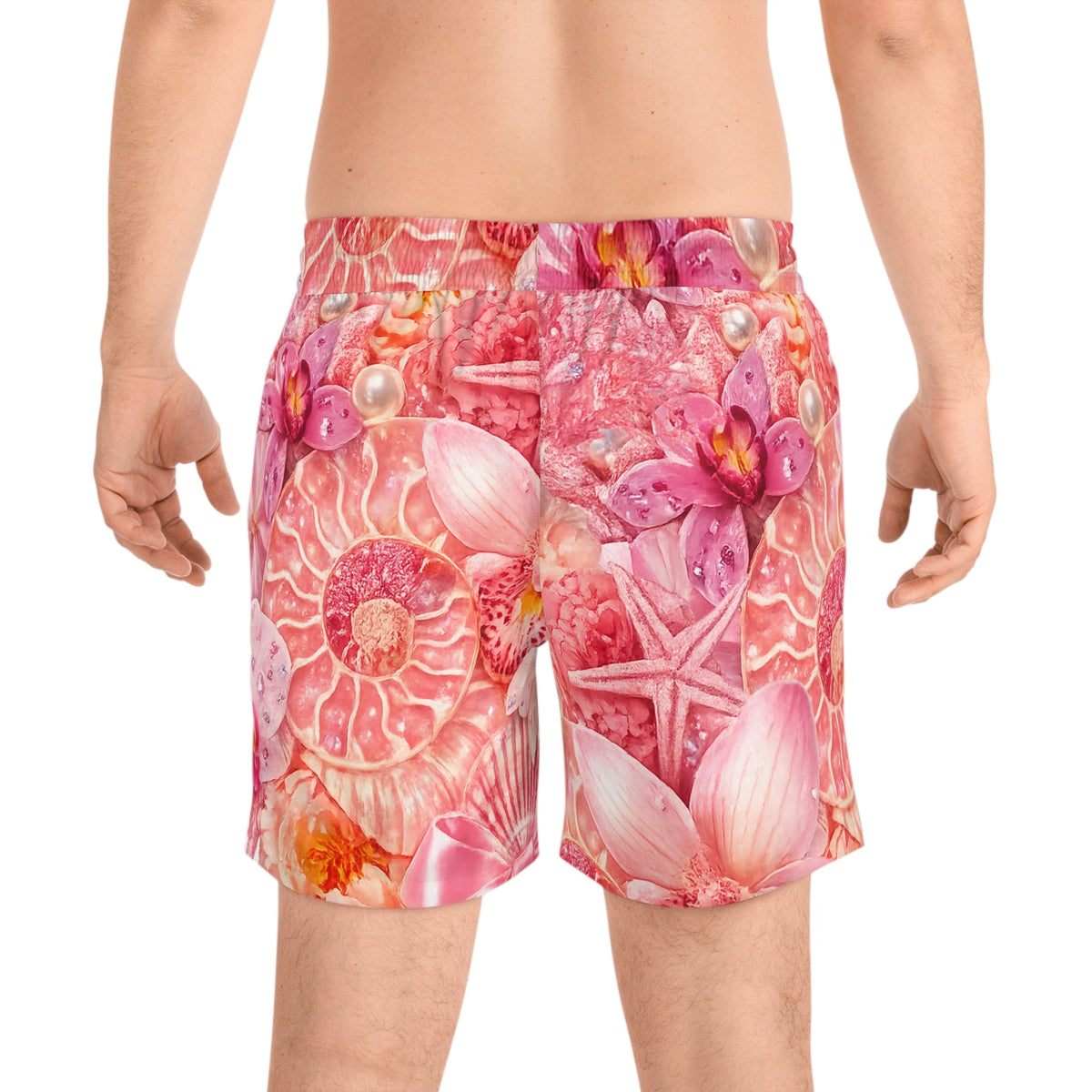 Floral Pink Multi Men’s Swim Trunks