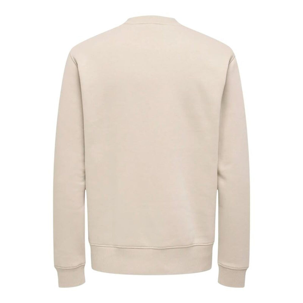 Men’s Sweatshirt without Hood Only & Sons Onsdawson Reg Crew Vd White