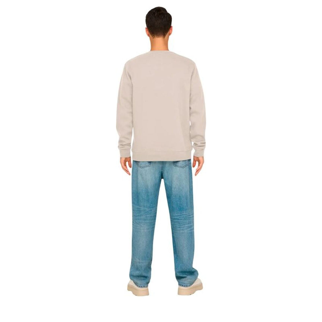 Men’s Sweatshirt without Hood Only & Sons Onsdawson Reg Crew Vd White