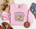 Easily Distracted by Cats and Books Sweatshirt
