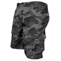 Men's Loose-Fit Cargo Shorts with Drawstring Waist and Multiple Pockets